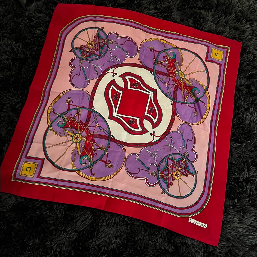 Sunkyung Sa Vintage Large Square Scarf